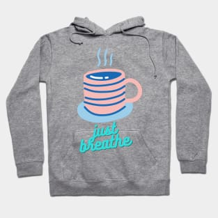 Relaxing Morning Coffee Pink Themed Hoodie